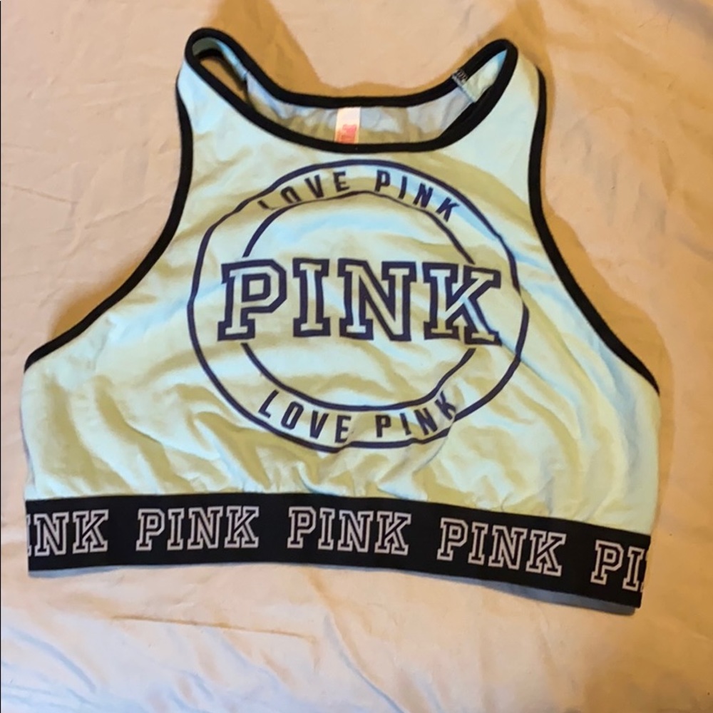 Pink sports bra